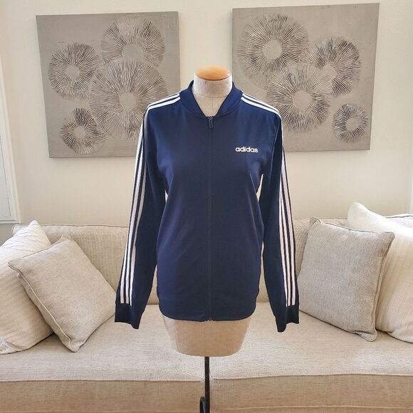 Adidas Back To Basics Three Stripes Track Jacket Sz Sm - Picture 5 of 13